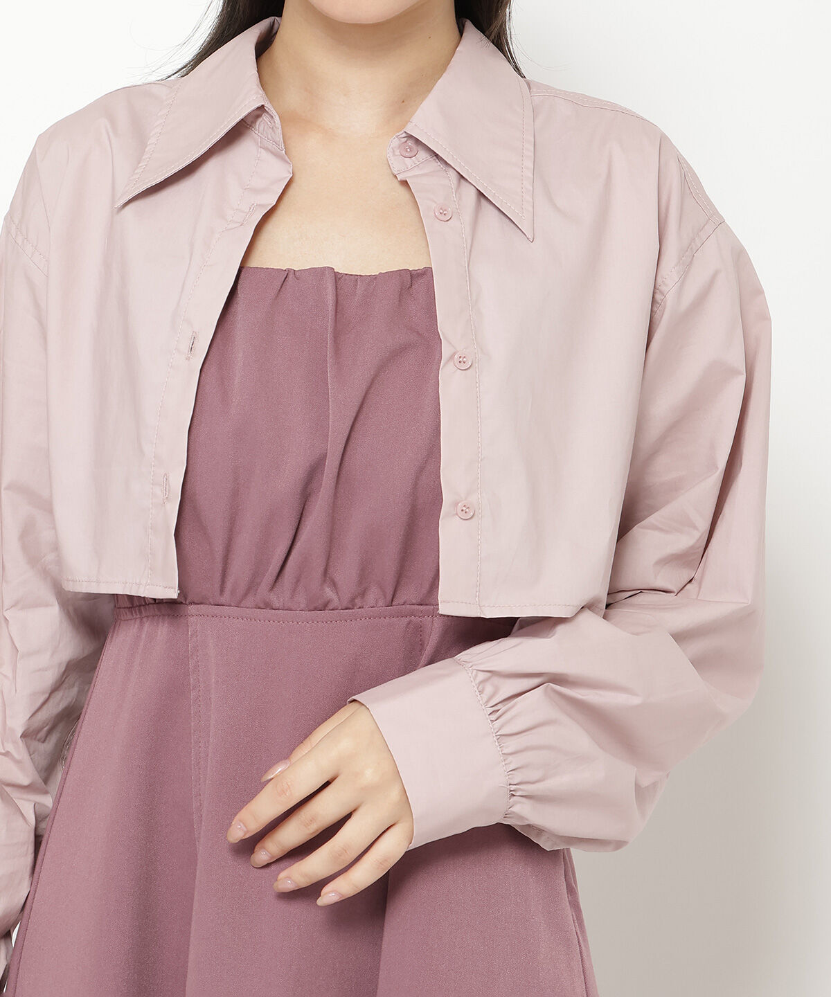 REDYAZEL「バックリボンシャツ＆キャミワンピセット」|ワンピース|