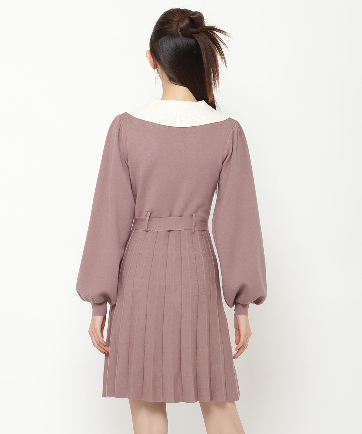 REDYAZEL「ホワイトカラーニットワンピース」|ワンピース|