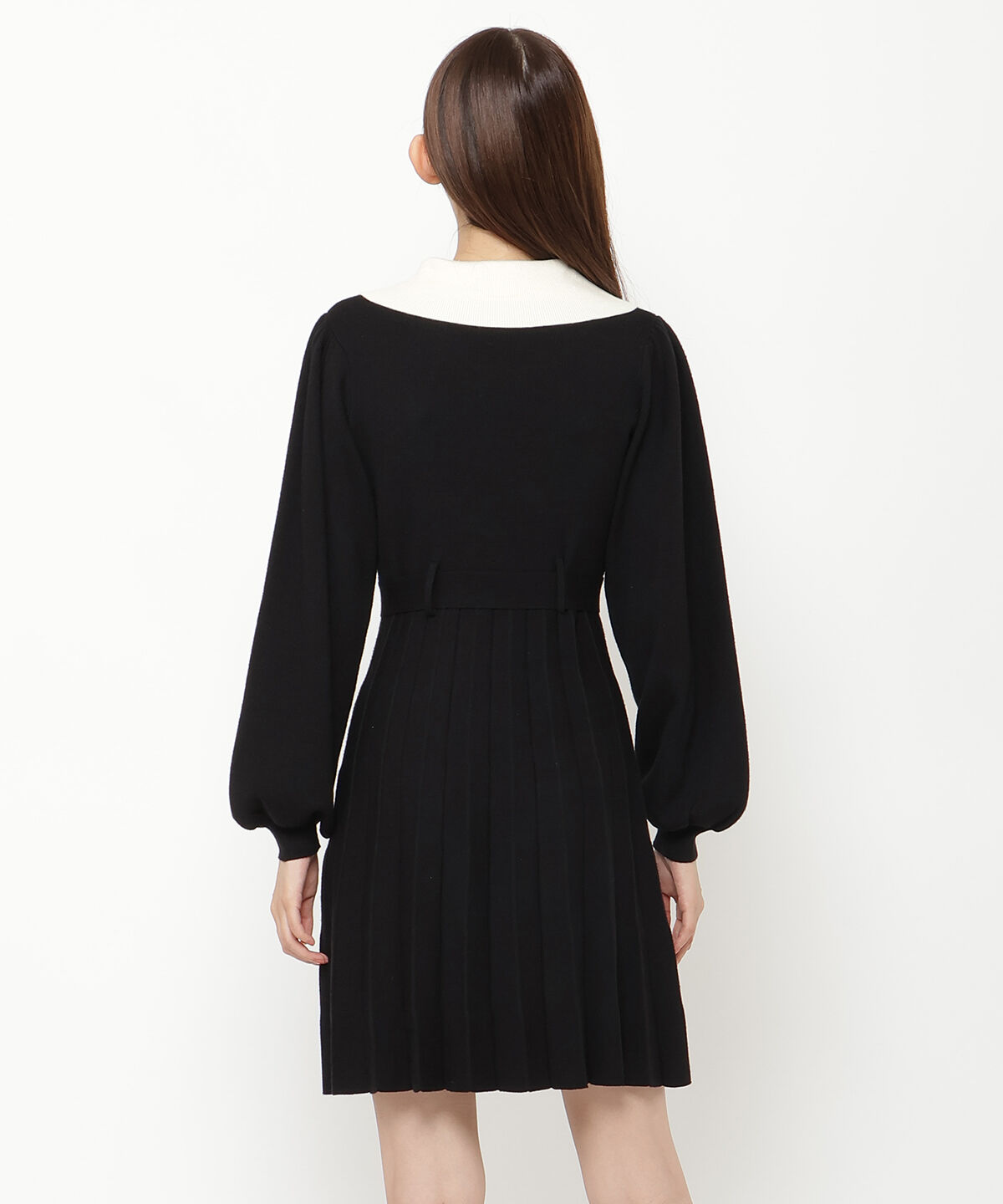 REDYAZEL「ホワイトカラーニットワンピース」|ワンピース|