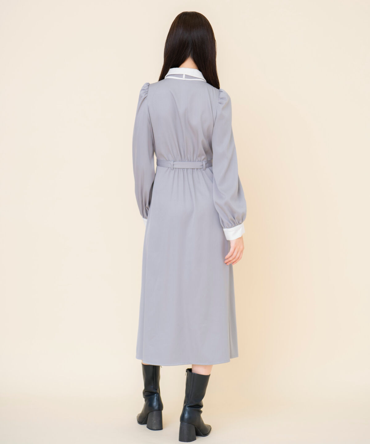 REDYAZEL「リボンタイパフスリーブワンピース」|ワンピース|