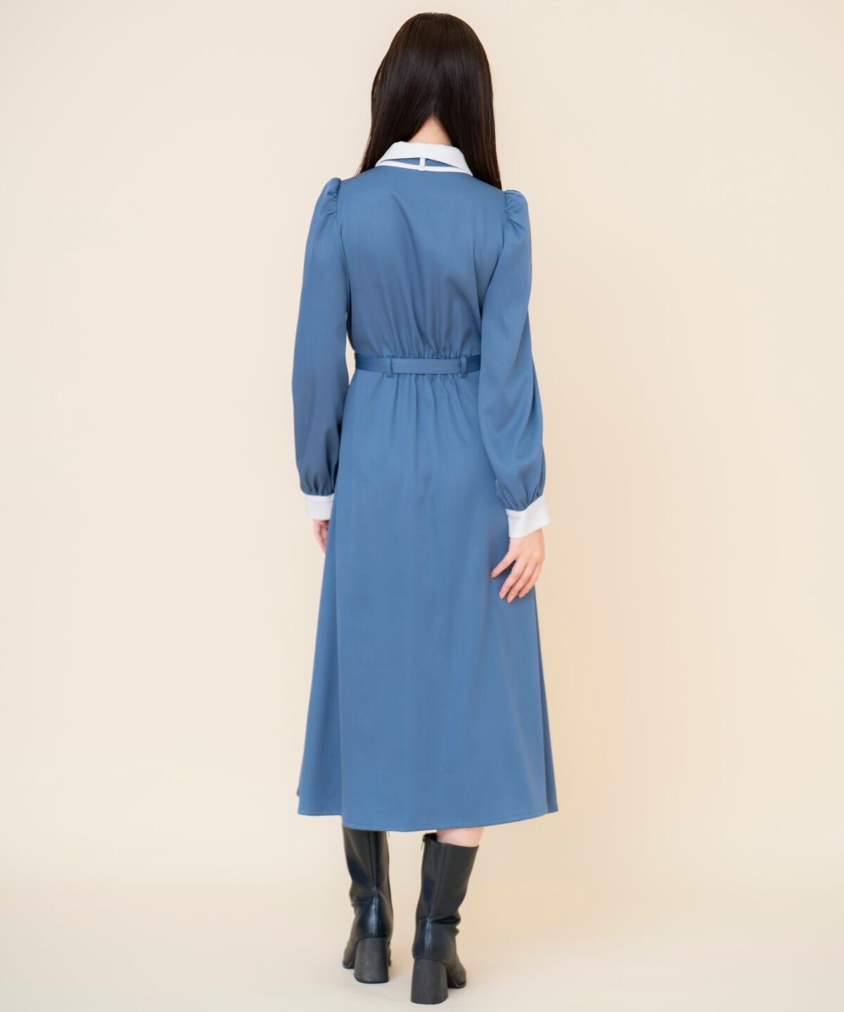 REDYAZEL「リボンタイパフスリーブワンピース」|ワンピース|