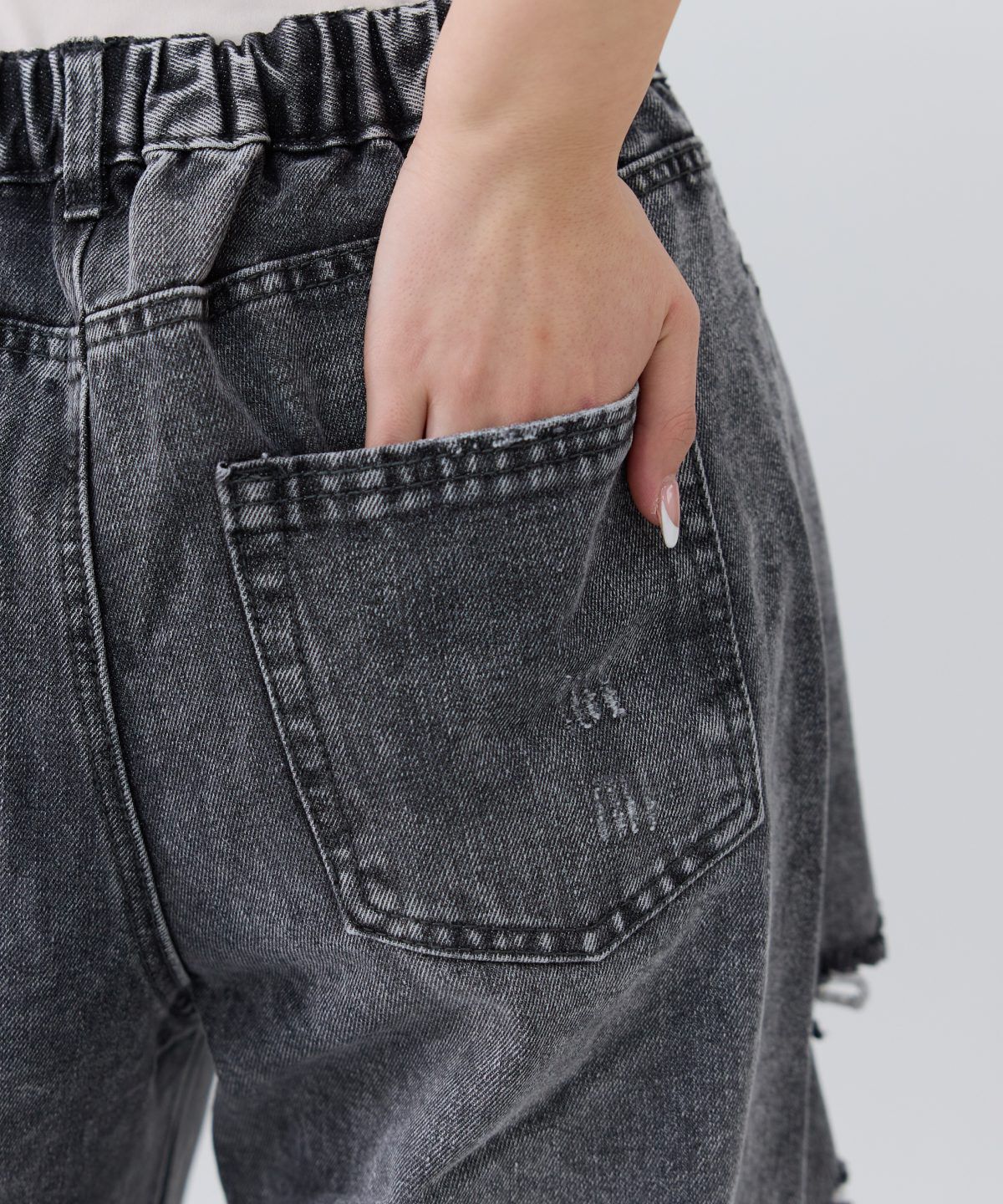 REDYAZEL「ダメージワイドデニムパンツ」|その他|