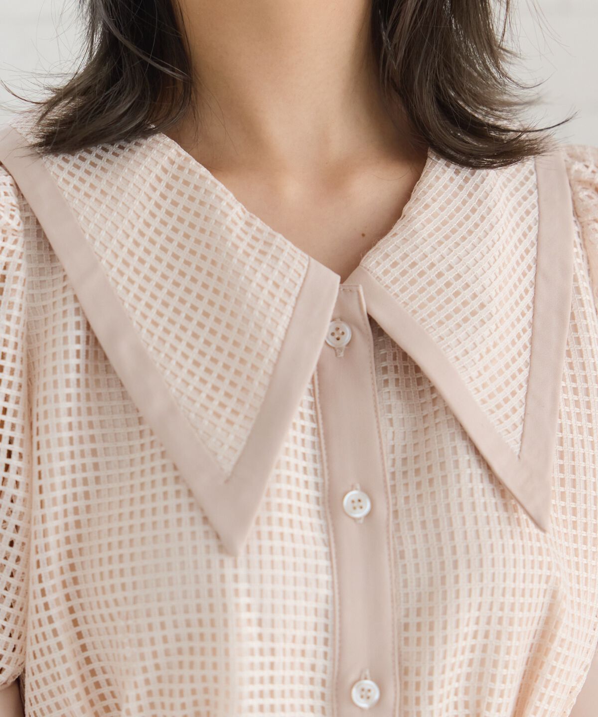 REDYAZEL「ビッグカラースクエアレースワンピース」|ワンピース|