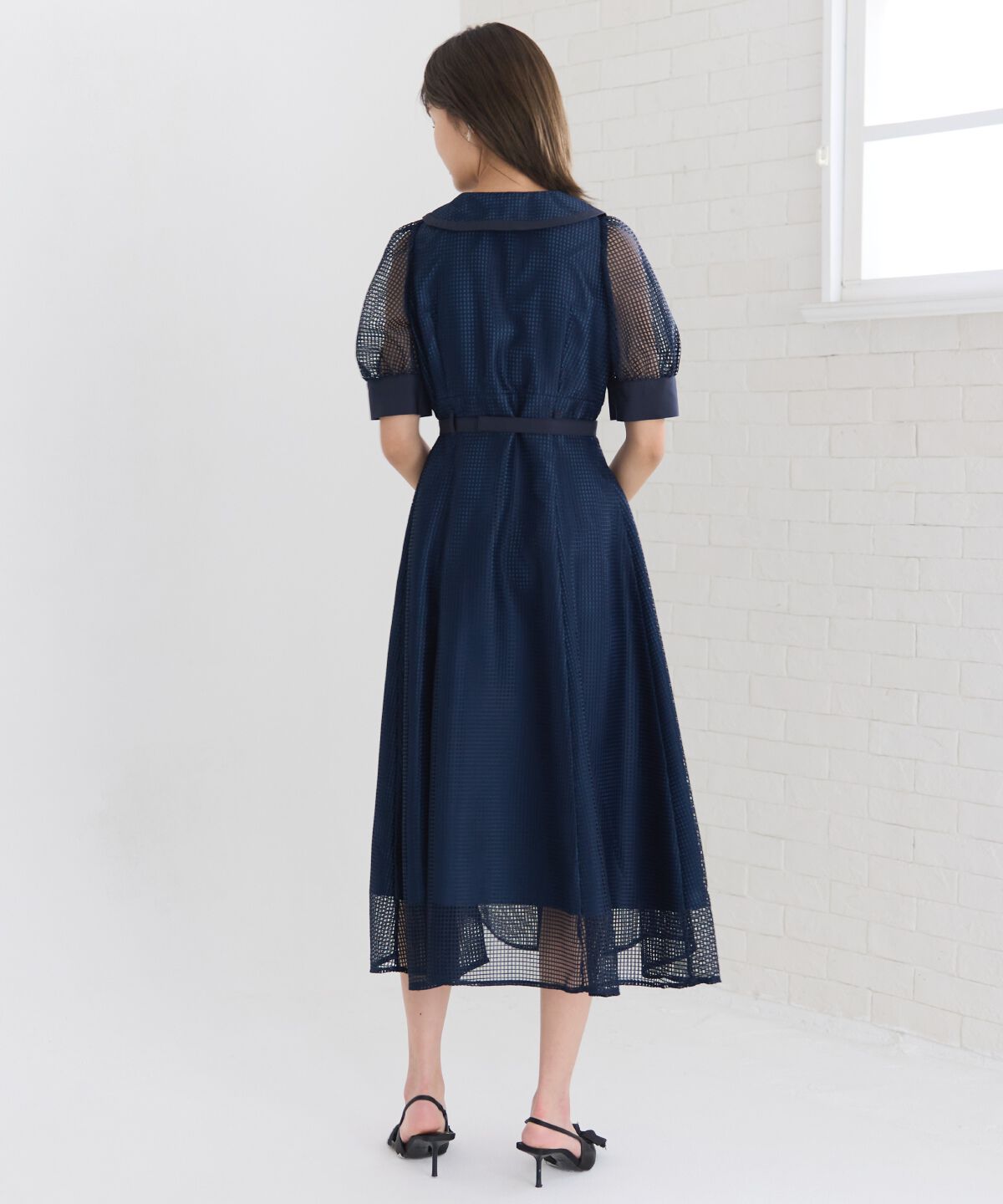 REDYAZEL「ビッグカラースクエアレースワンピース」|ワンピース|