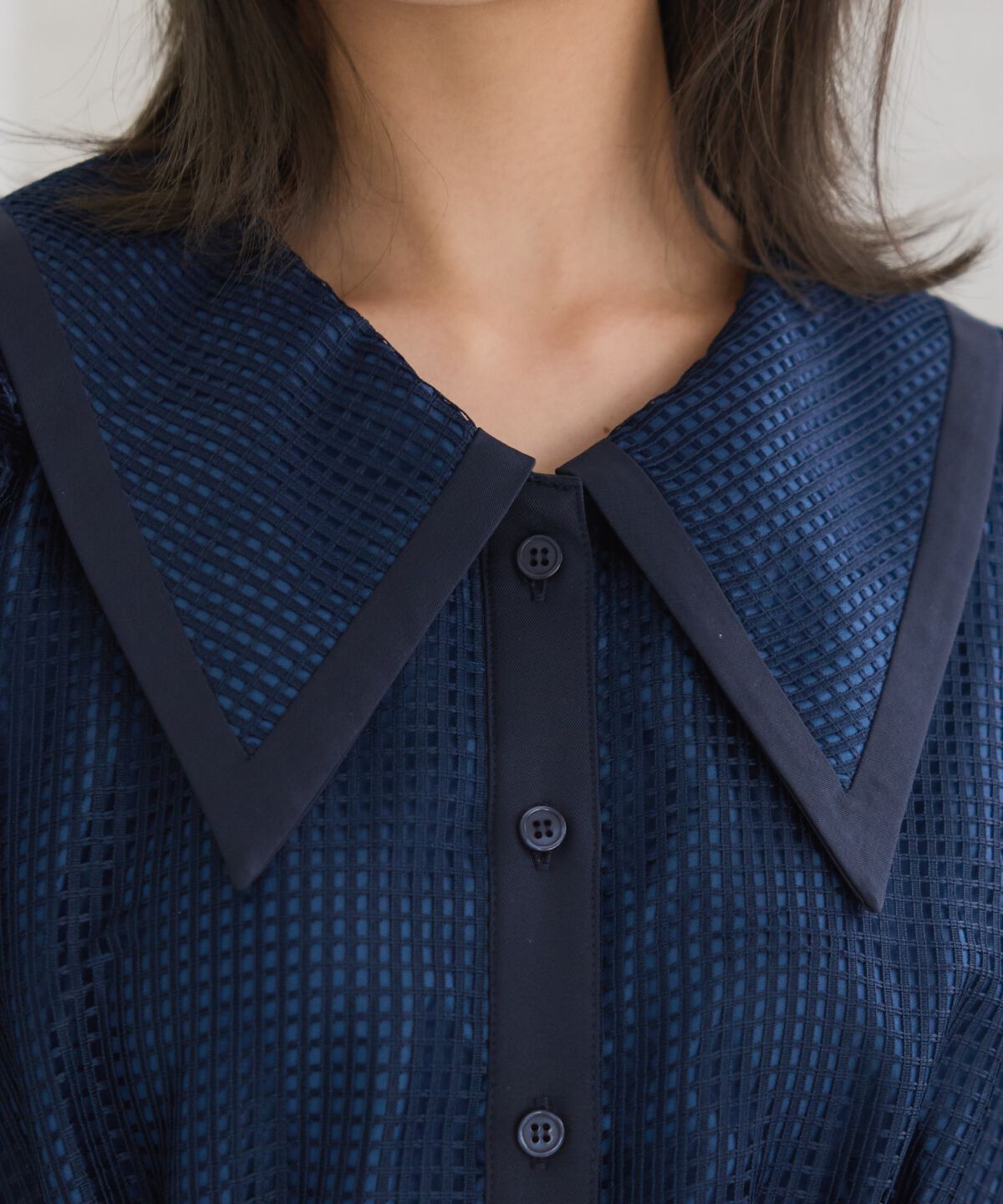 REDYAZEL「ビッグカラースクエアレースワンピース」|ワンピース|