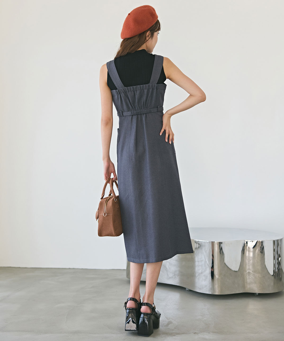 REDYAZEL「フロントジップバイカラーチェックワンピース」|ワンピース|