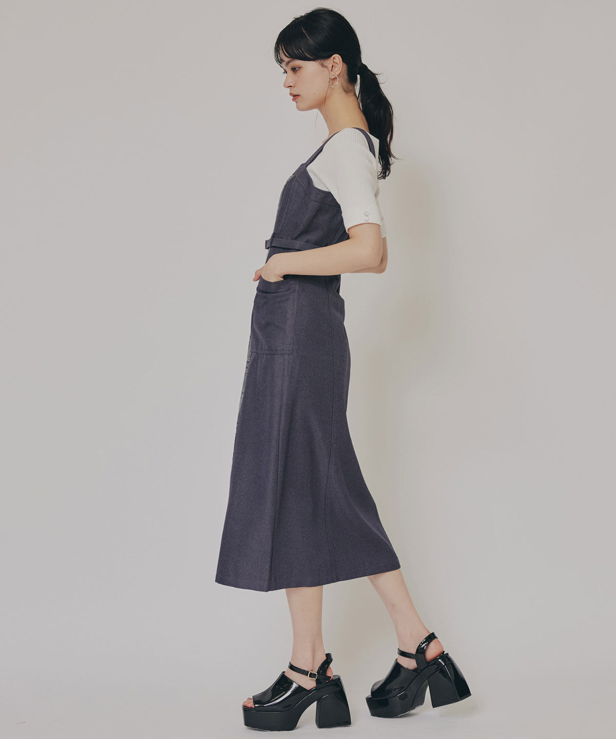 REDYAZEL「フロントジップバイカラーチェックワンピース」|ワンピース|