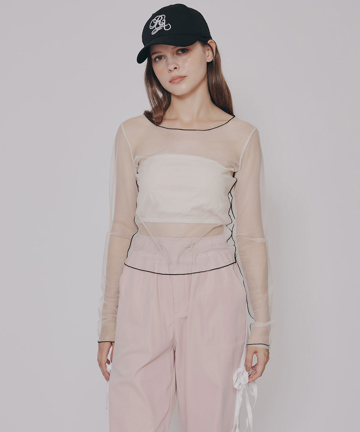 REDYAZEL「バイカラーメロウチュールトップス&times;ベアトップ」|Tシャツ・カットソー|