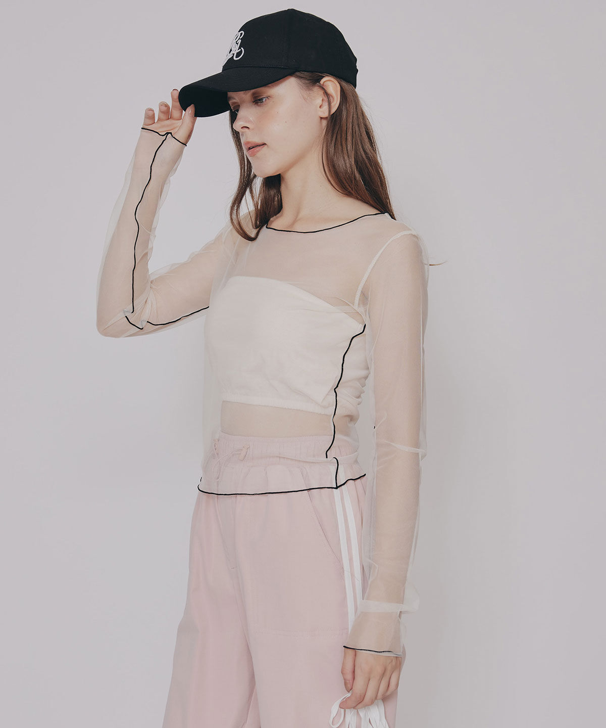 REDYAZEL「バイカラーメロウチュールトップス&times;ベアトップ」|Tシャツ・カットソー|