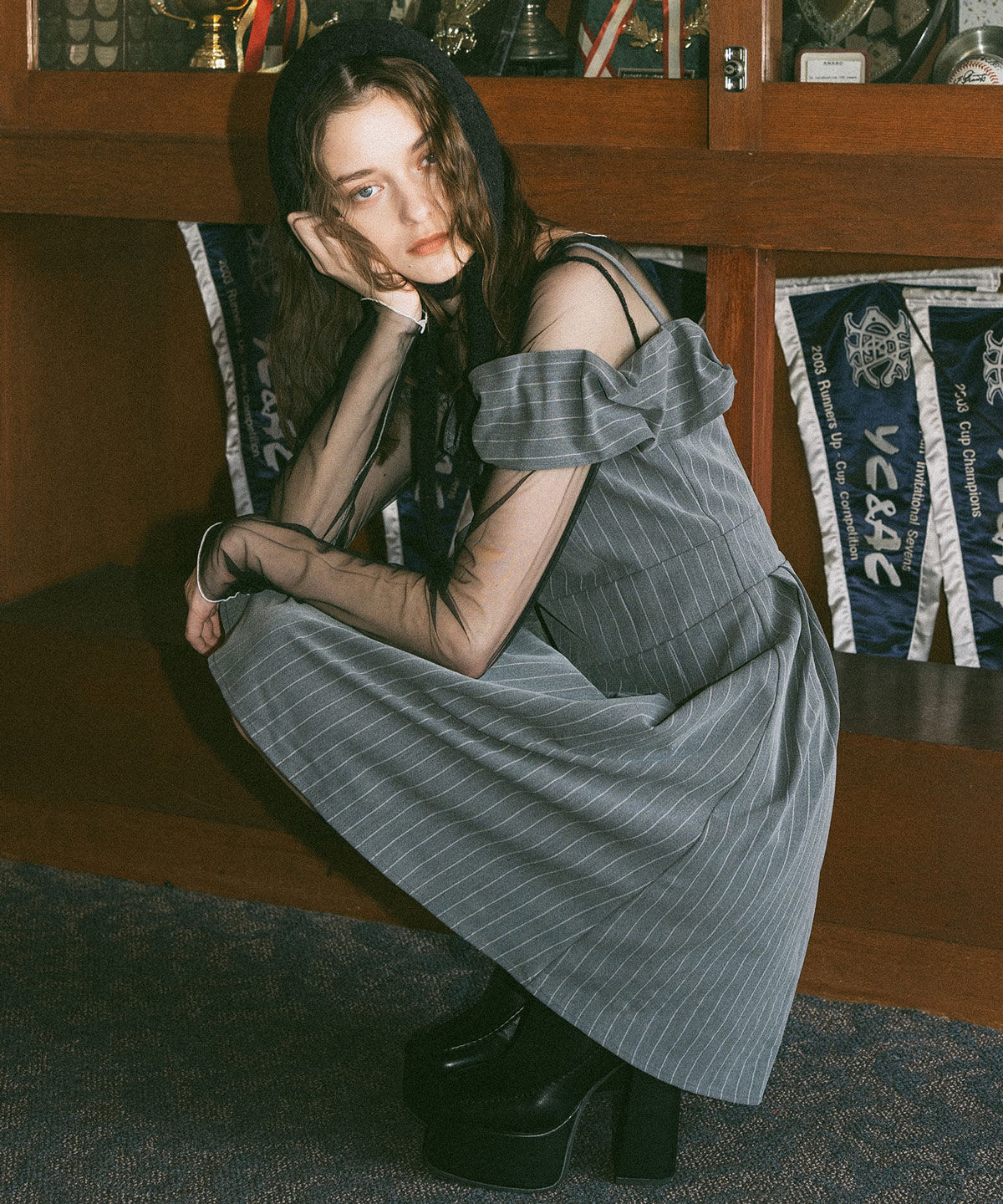 REDYAZEL「バイカラーメロウチュールトップス&times;ベアトップ」|Tシャツ・カットソー|