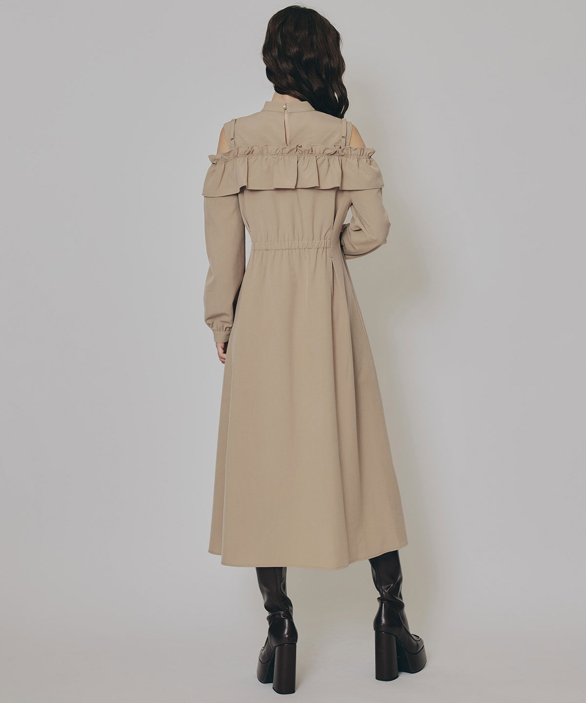 REDYAZEL「オープンショルダーフリルワンピース」|ワンピース|