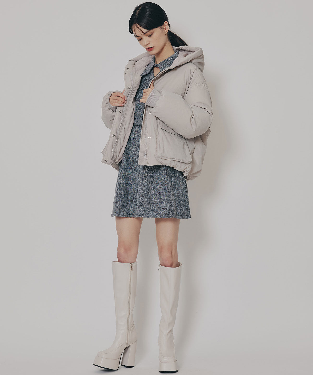 REDYAZEL「フラップポケットファイバーダウンジャケット」|ダウン|