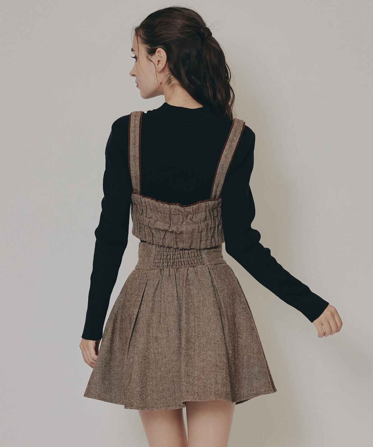REDYAZEL「ヘリンボーンビスチェ&times;フレアミニスカートセットアップ」|ワンピース|