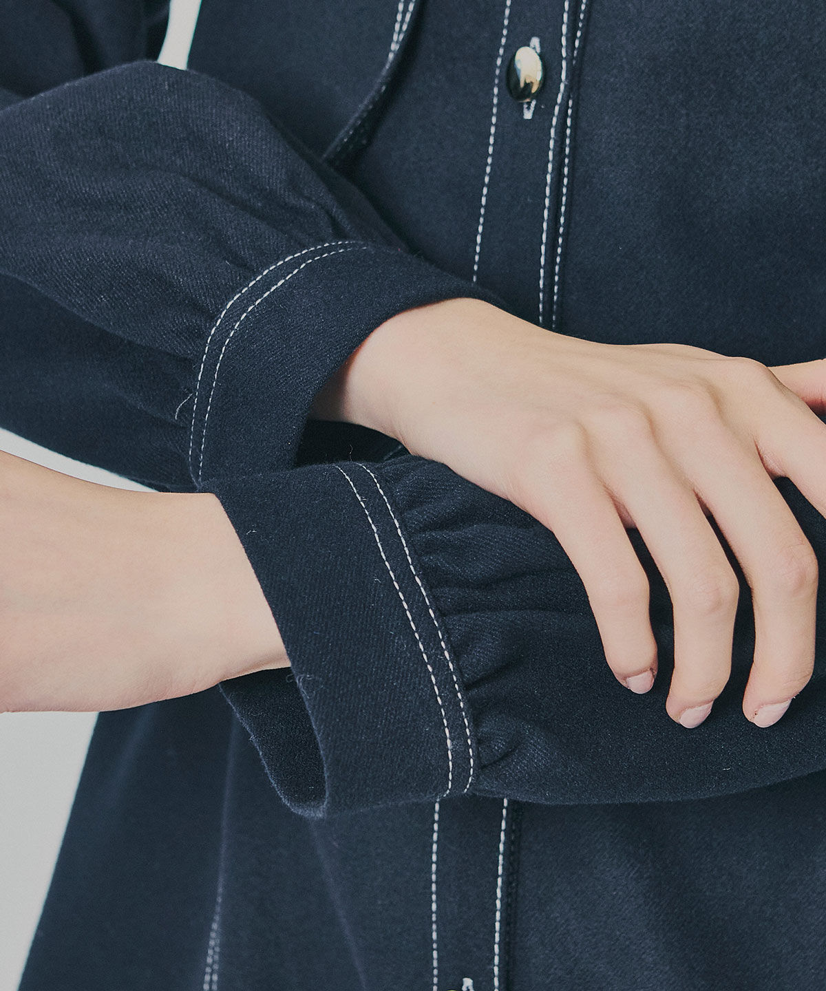 REDYAZEL「バイカラーステッチラインミニワンピース」|ワンピース|