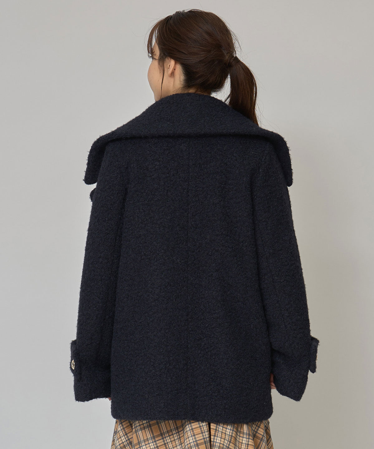 REDYAZEL「ボアダブルミドルコート」|ステンカラーコート|