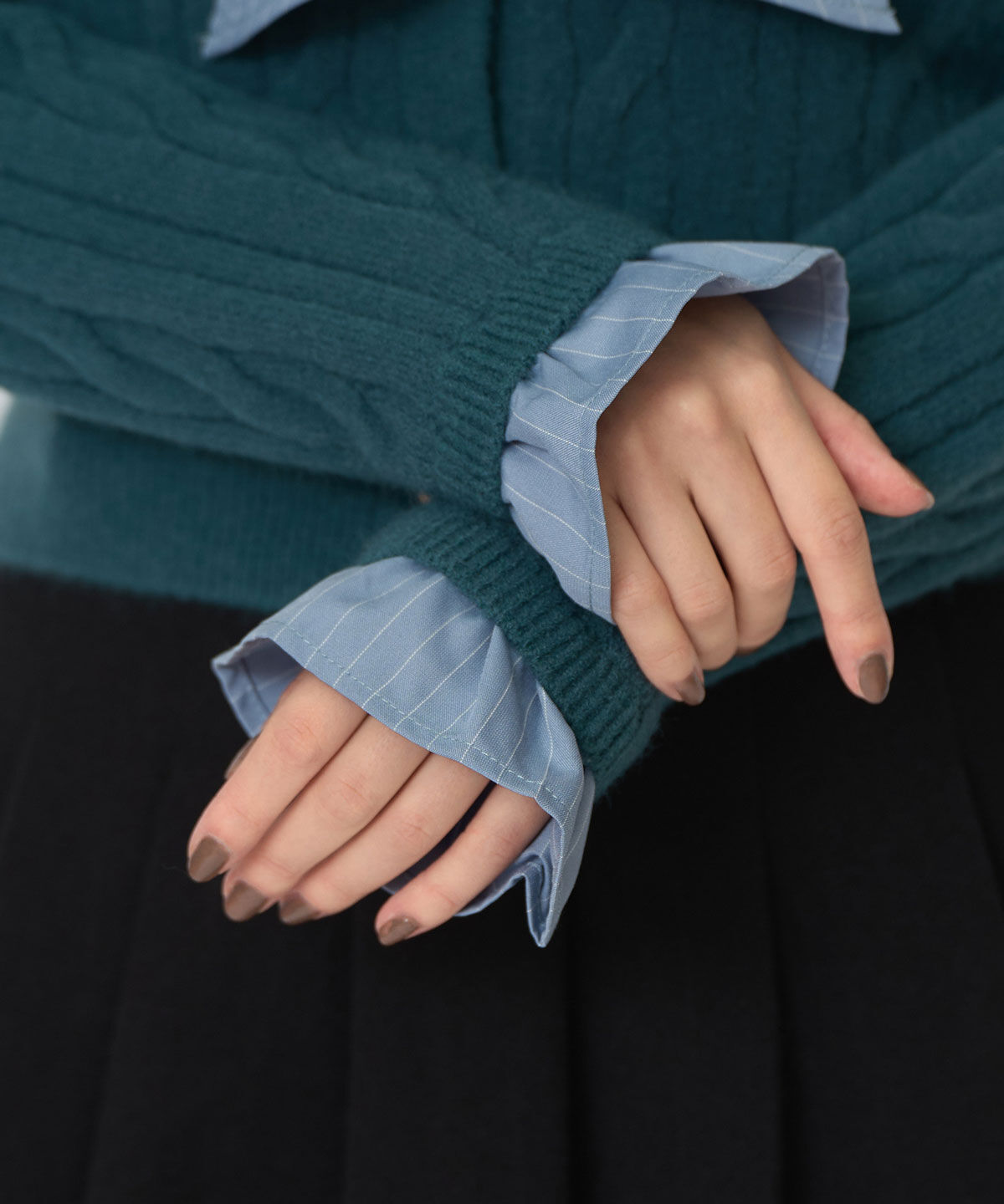 REDYAZEL「ボウタイケーブルニットプルオーバー」|ニット・セーター|