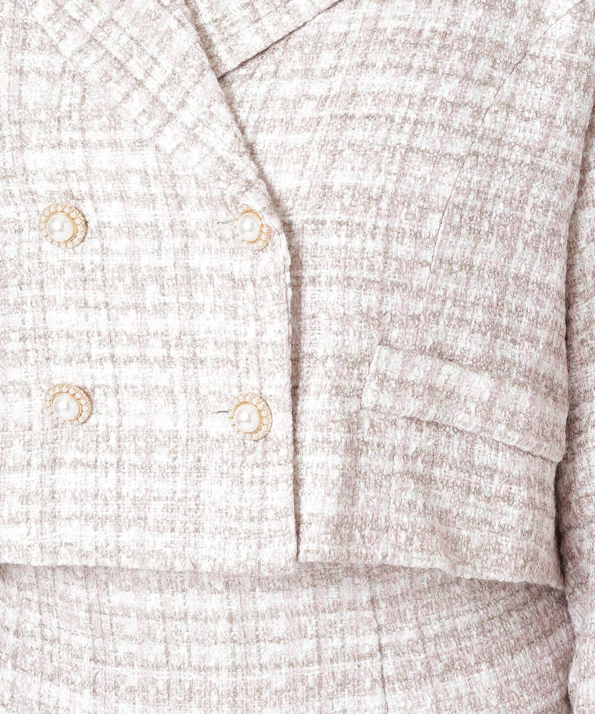 WILLSELECTION「ラメツイードダブルボタンジャケット」|テーラードジャケット|