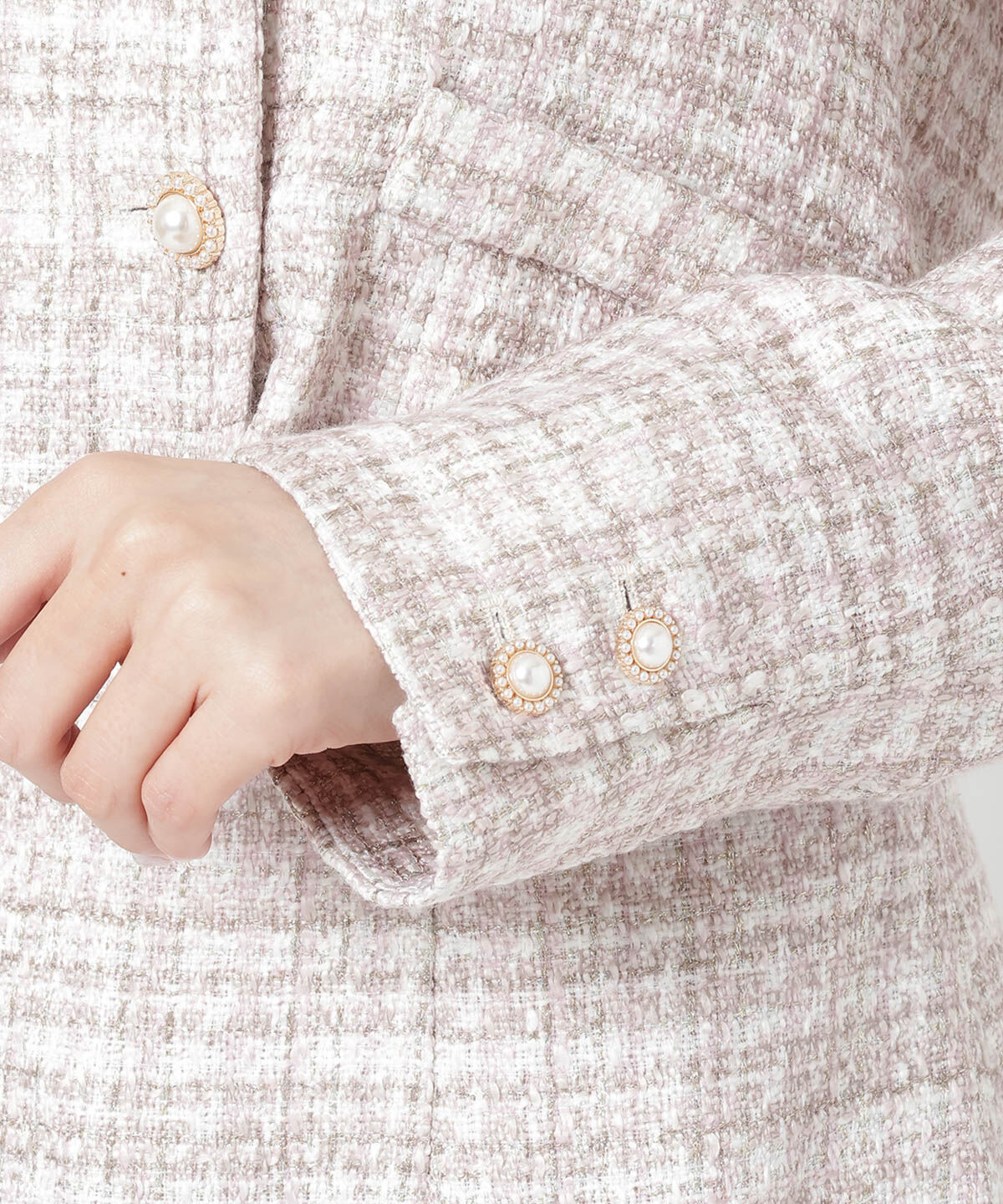 WILLSELECTION「ラメツイードダブルボタンジャケット」|テーラードジャケット|