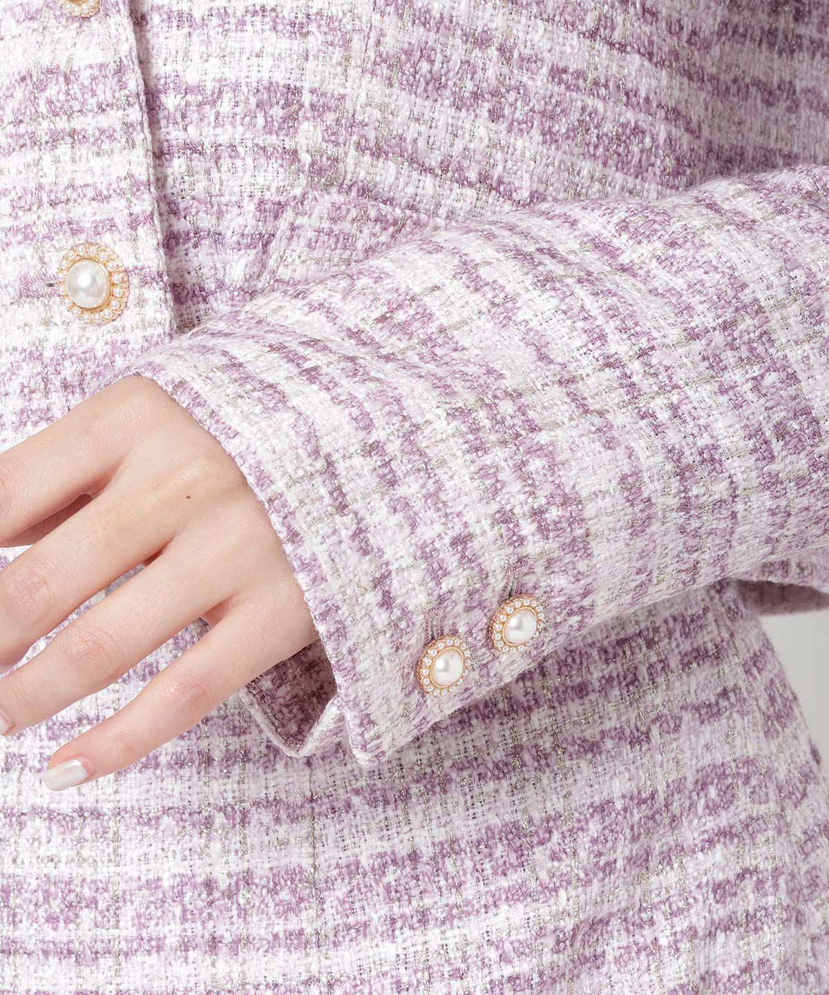 WILLSELECTION「ラメツイードダブルボタンジャケット」|テーラードジャケット|