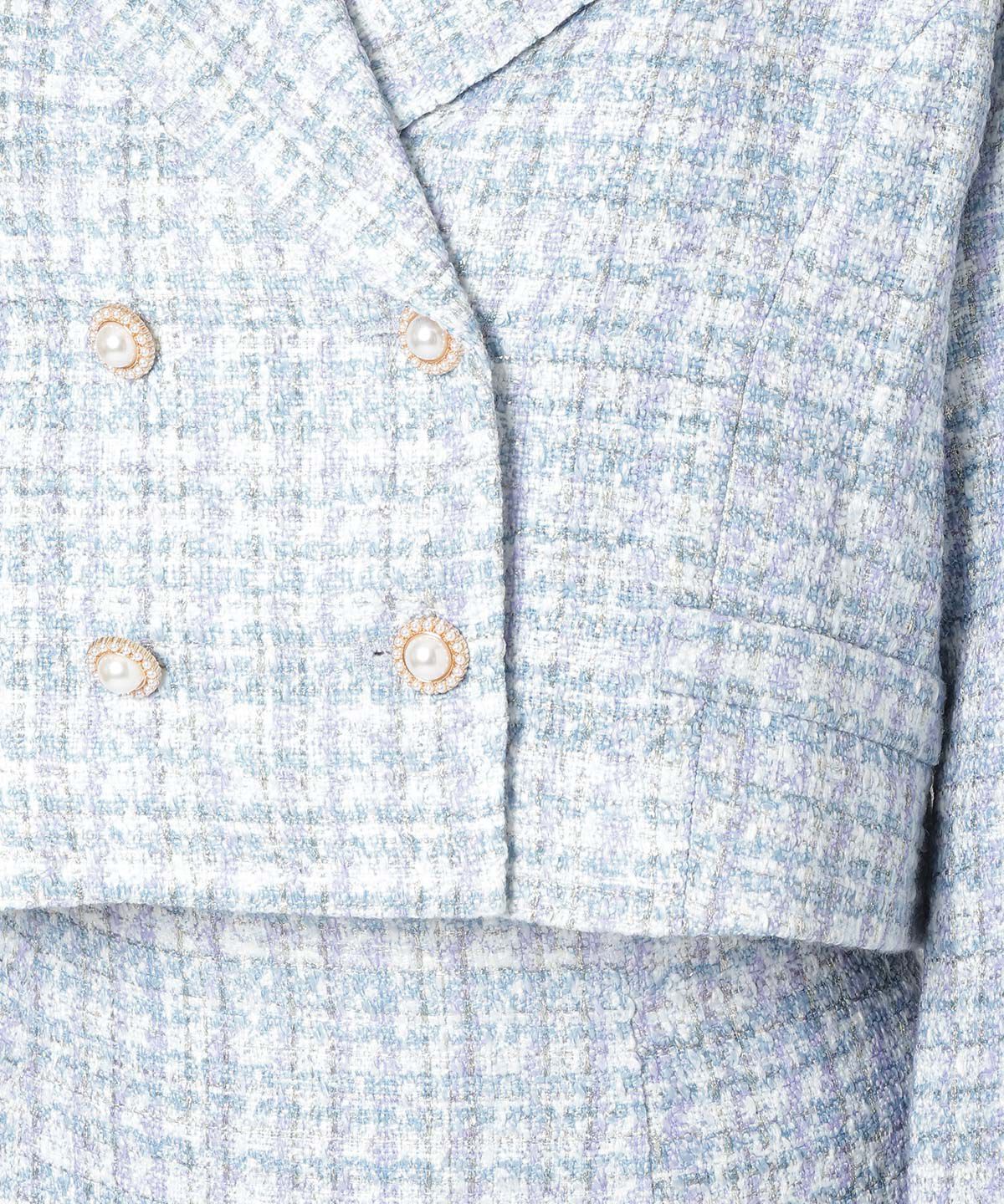 WILLSELECTION「ラメツイードダブルボタンジャケット」|テーラードジャケット|