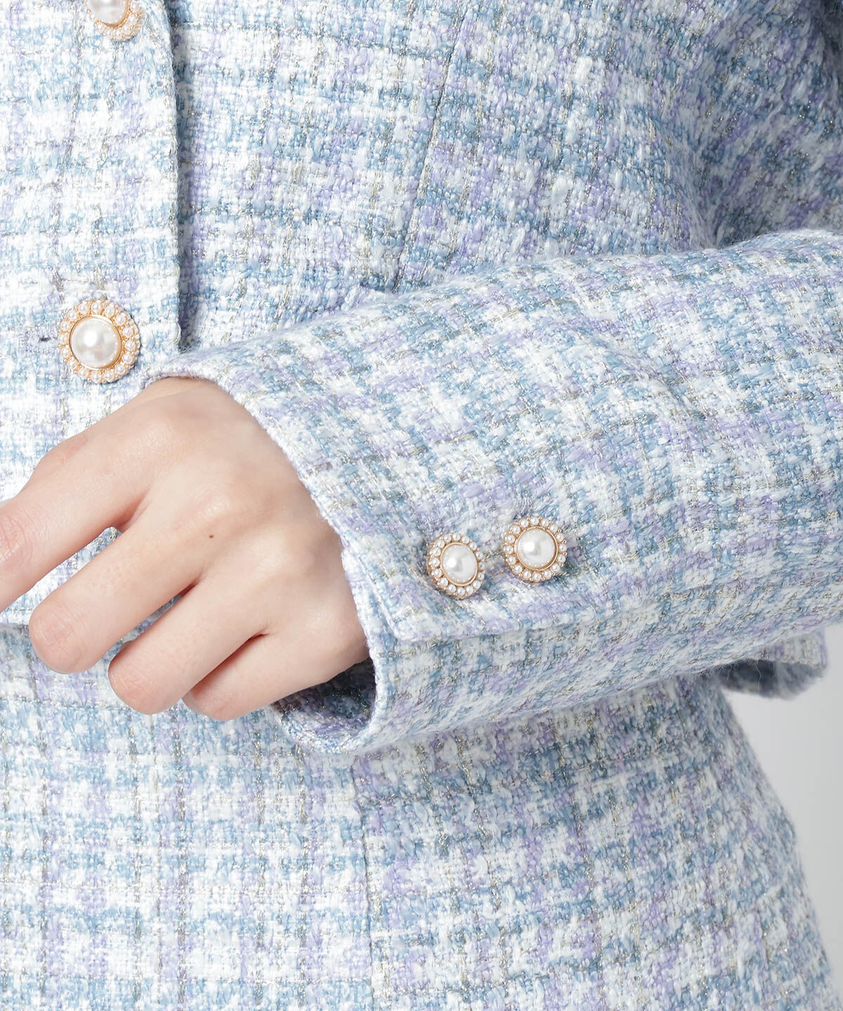 WILLSELECTION「ラメツイードダブルボタンジャケット」|テーラードジャケット|