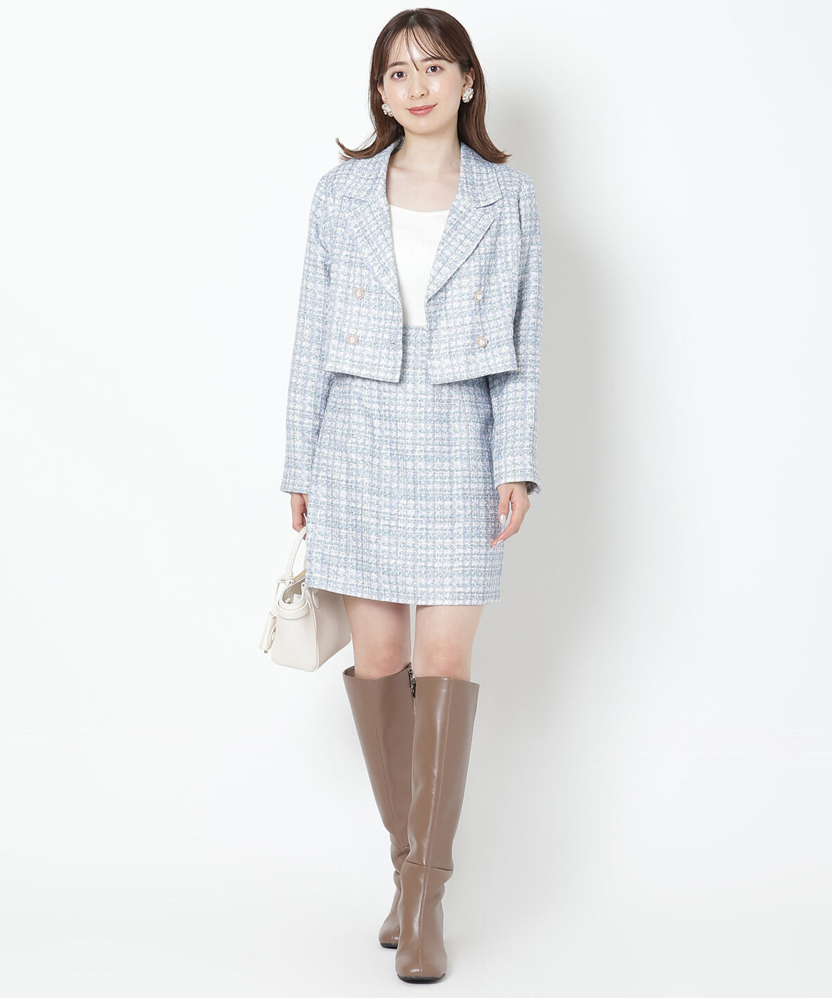 WILLSELECTION「ラメツイードダブルボタンジャケット」|テーラードジャケット|