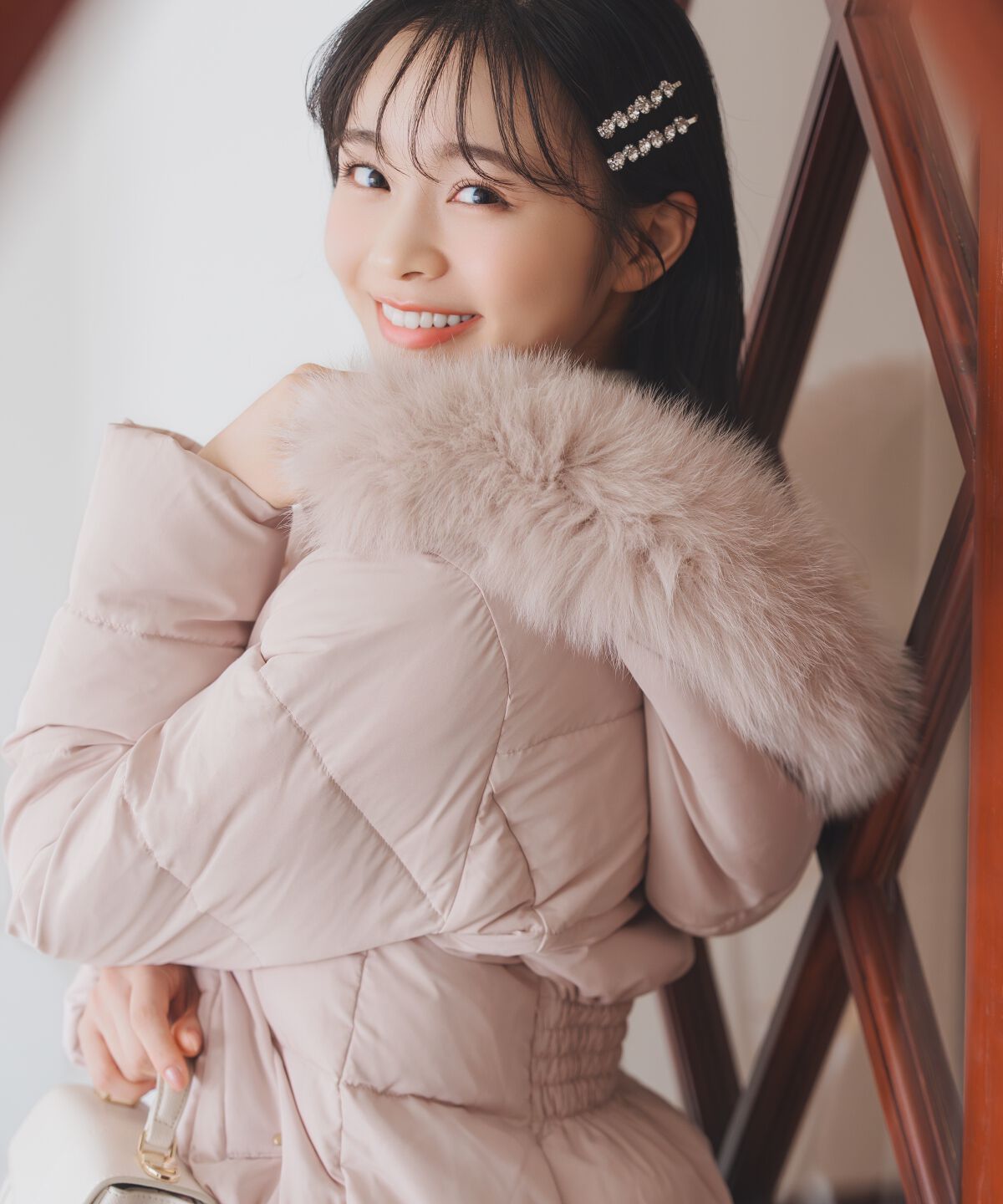 WILLSELECTION「フードファーペプラムショートダウン」|ダウン|