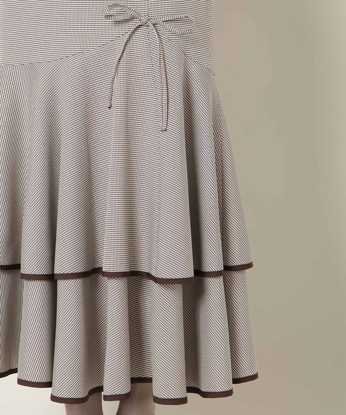 WILLSELECTION「パイピングヘムティアードスカート」|フレア|