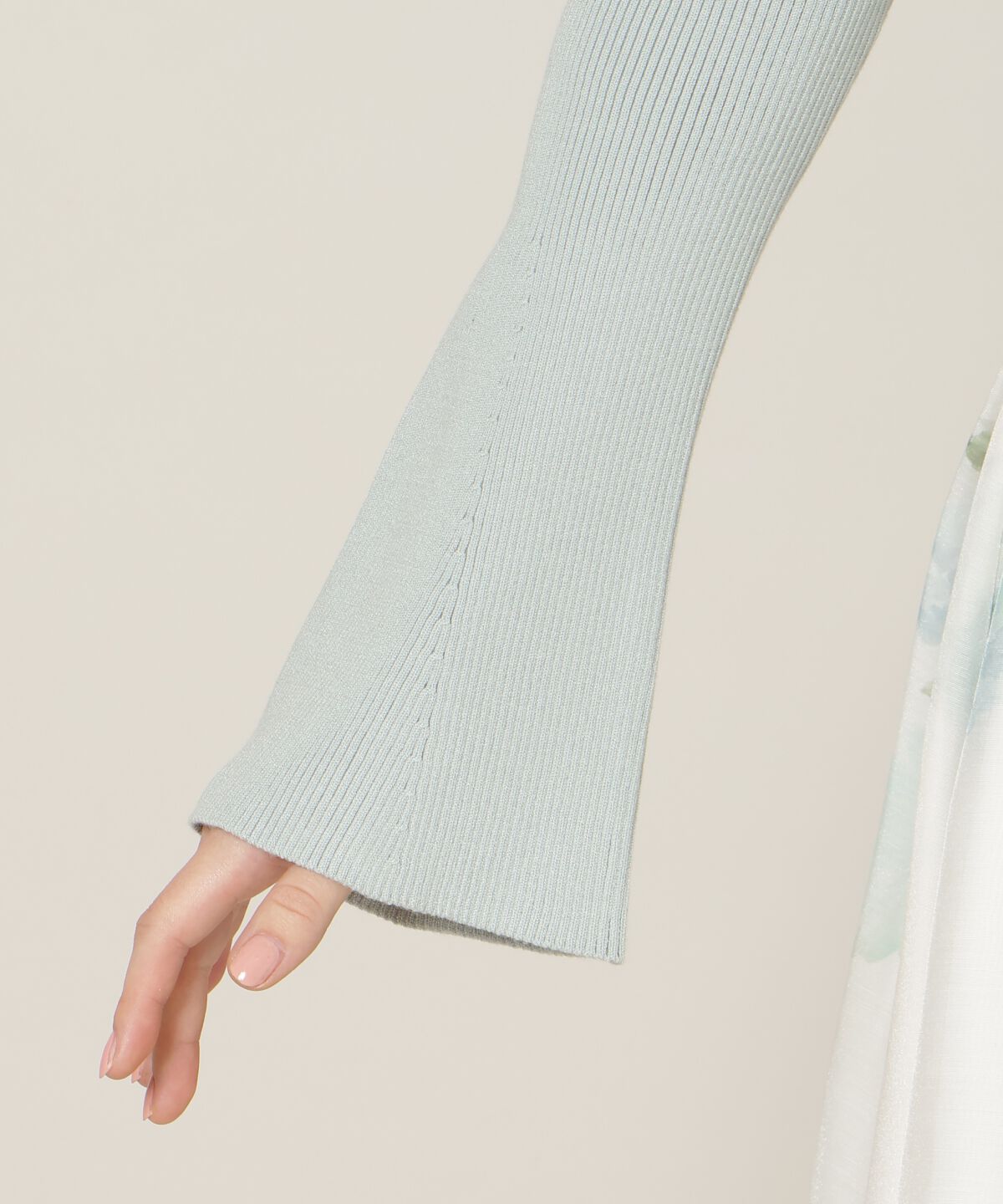 WILLSELECTION「リボンレースカラーフレアスリーブニット」|ニット・セーター|