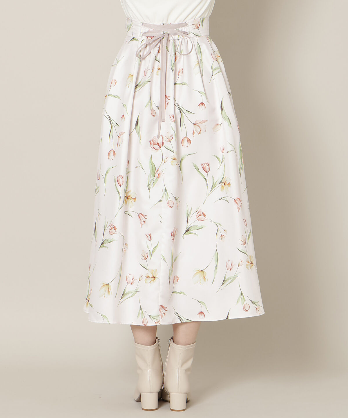 WILLSELECTION「チューリッププリントタックフレアスカート」|フレア|
