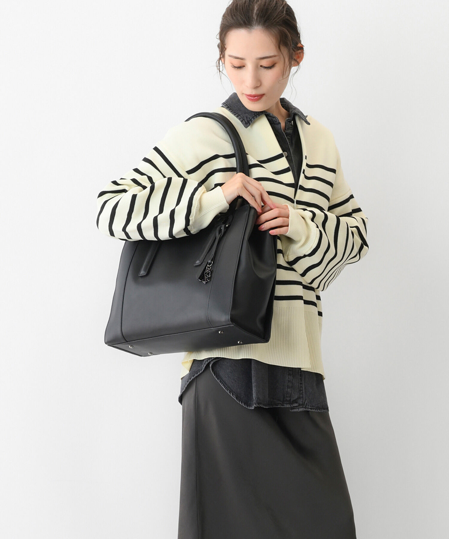 W&.Day/Night「W&.Day/Night グルマンキー レザートート A4サイズ 13.3インチPC収納 19001」|トートバッグ|