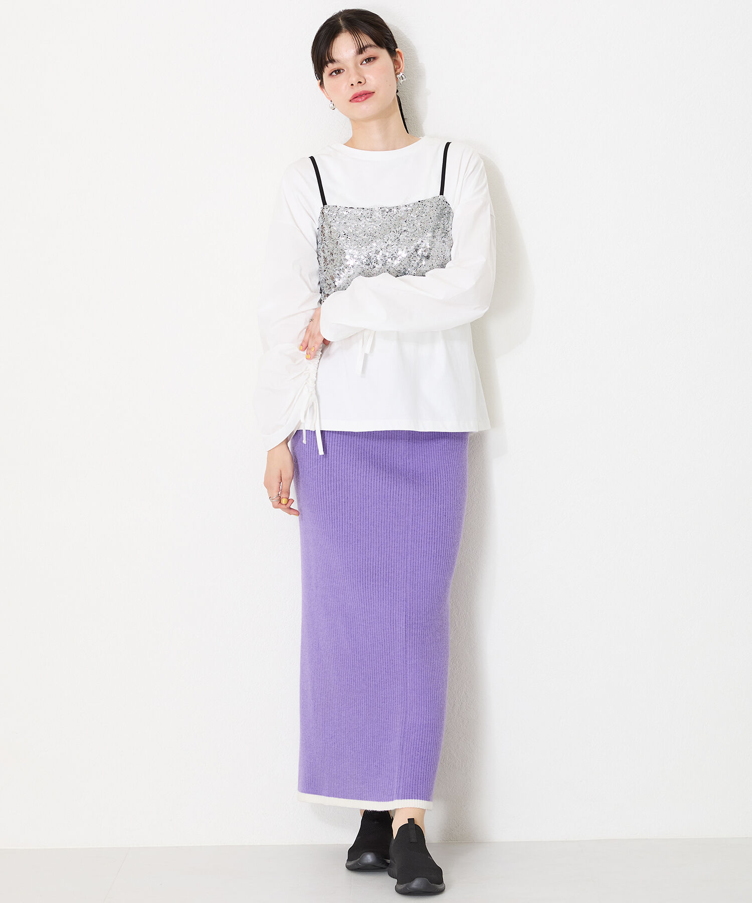 ORiental TRaffic「【累計19万足突破 】 ニット スニーカー /3709 柔らかい 伸縮性 軽量」|スニーカー|