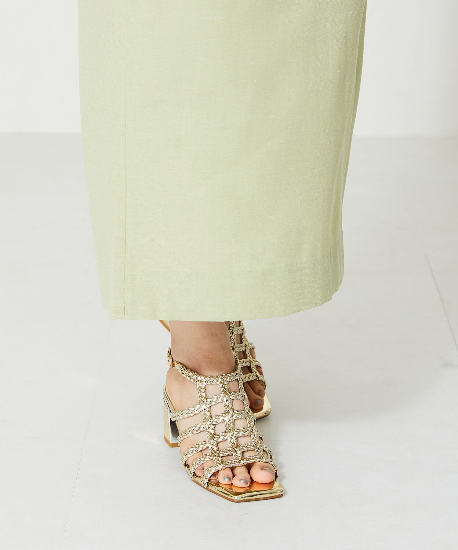 ORiental TRaffic「甲深メッシュヒールサンダル/41202」|サンダル|