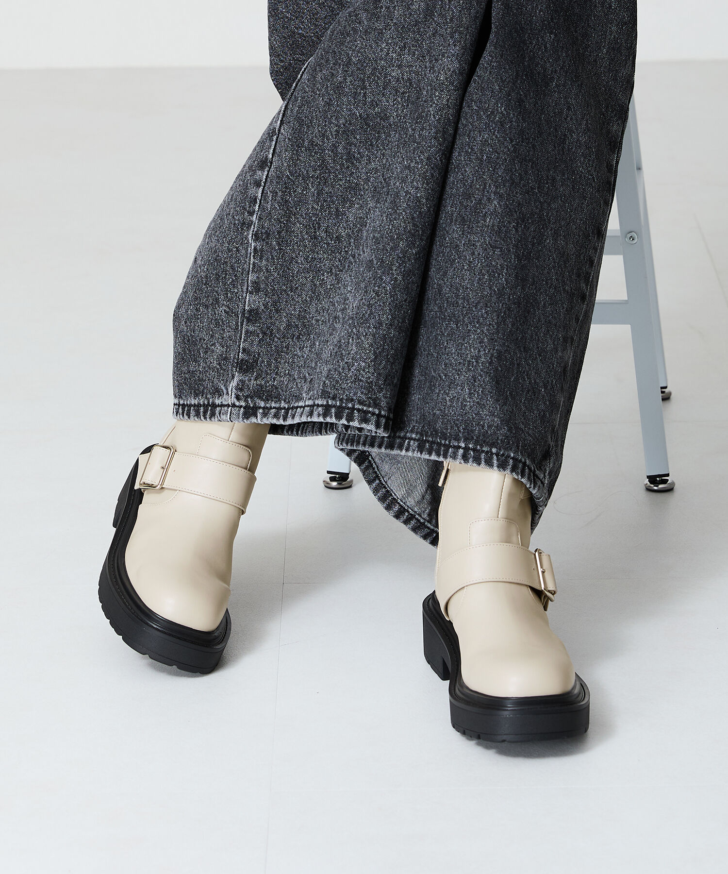 ORiental TRaffic「2024秋冬新作ダブルベルエンジニアトショートブーツ/41423」|ショートブーツ|