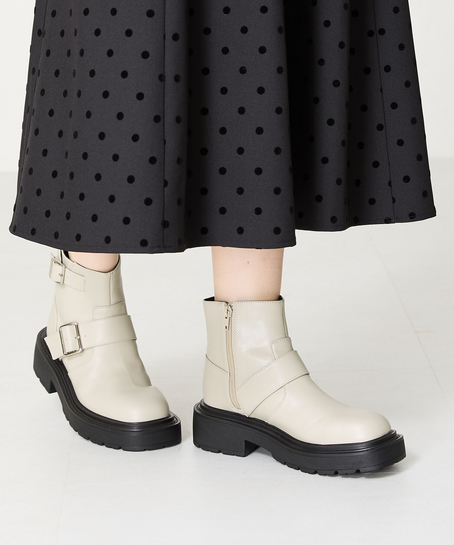 ORiental TRaffic「2024秋冬新作ダブルベルエンジニアトショートブーツ/41423」|ショートブーツ|