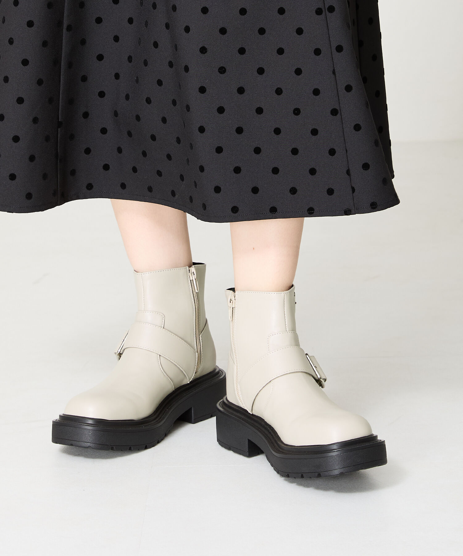 ORiental TRaffic「2024秋冬新作ダブルベルエンジニアトショートブーツ/41423」|ショートブーツ|