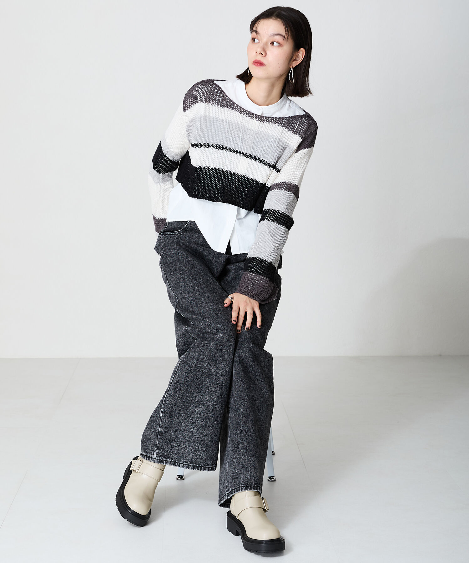 ORiental TRaffic「2024秋冬新作ダブルベルエンジニアトショートブーツ/41423」|ショートブーツ|