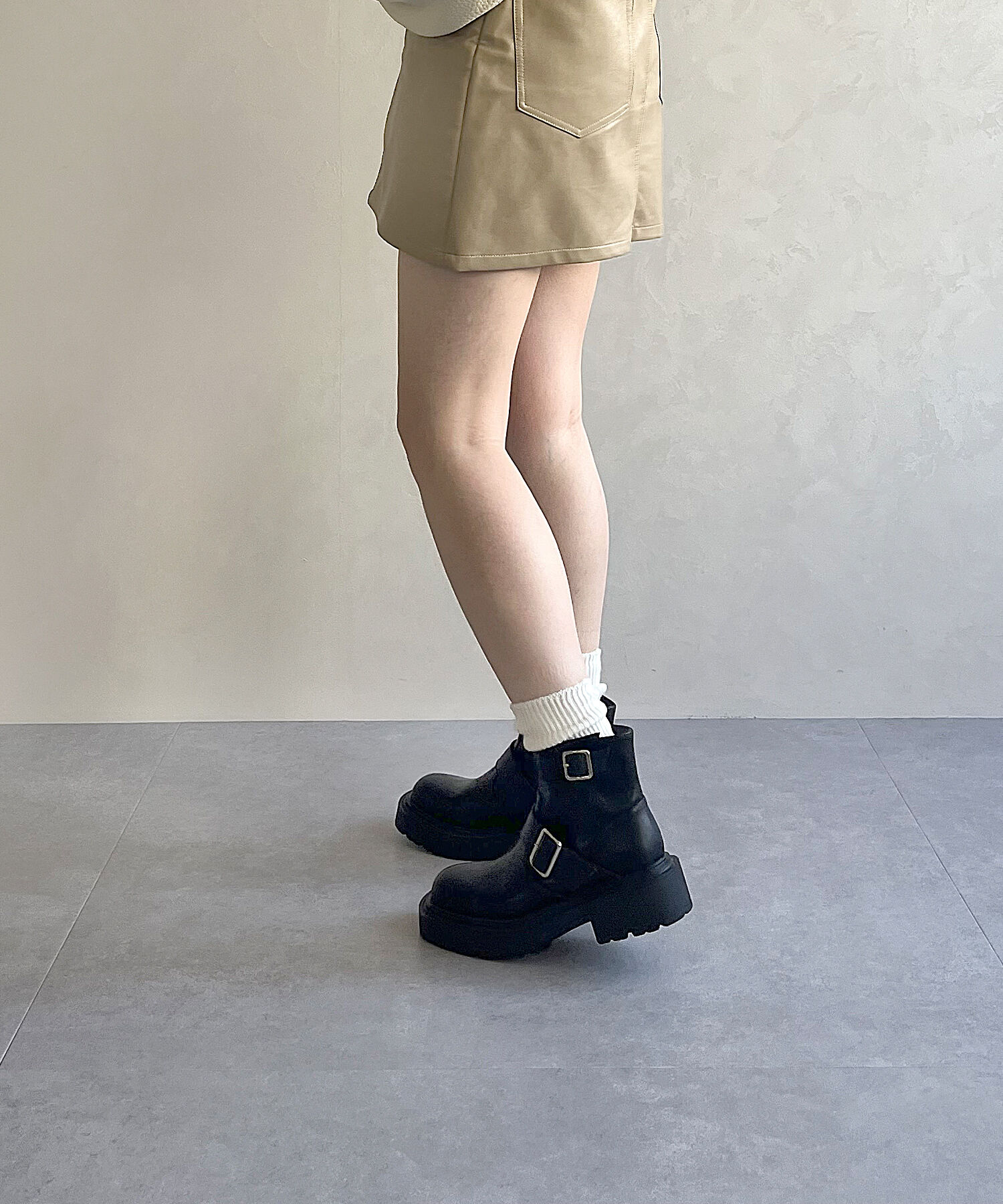 ORiental TRaffic「2024秋冬新作ダブルベルエンジニアトショートブーツ/41423」|ショートブーツ|