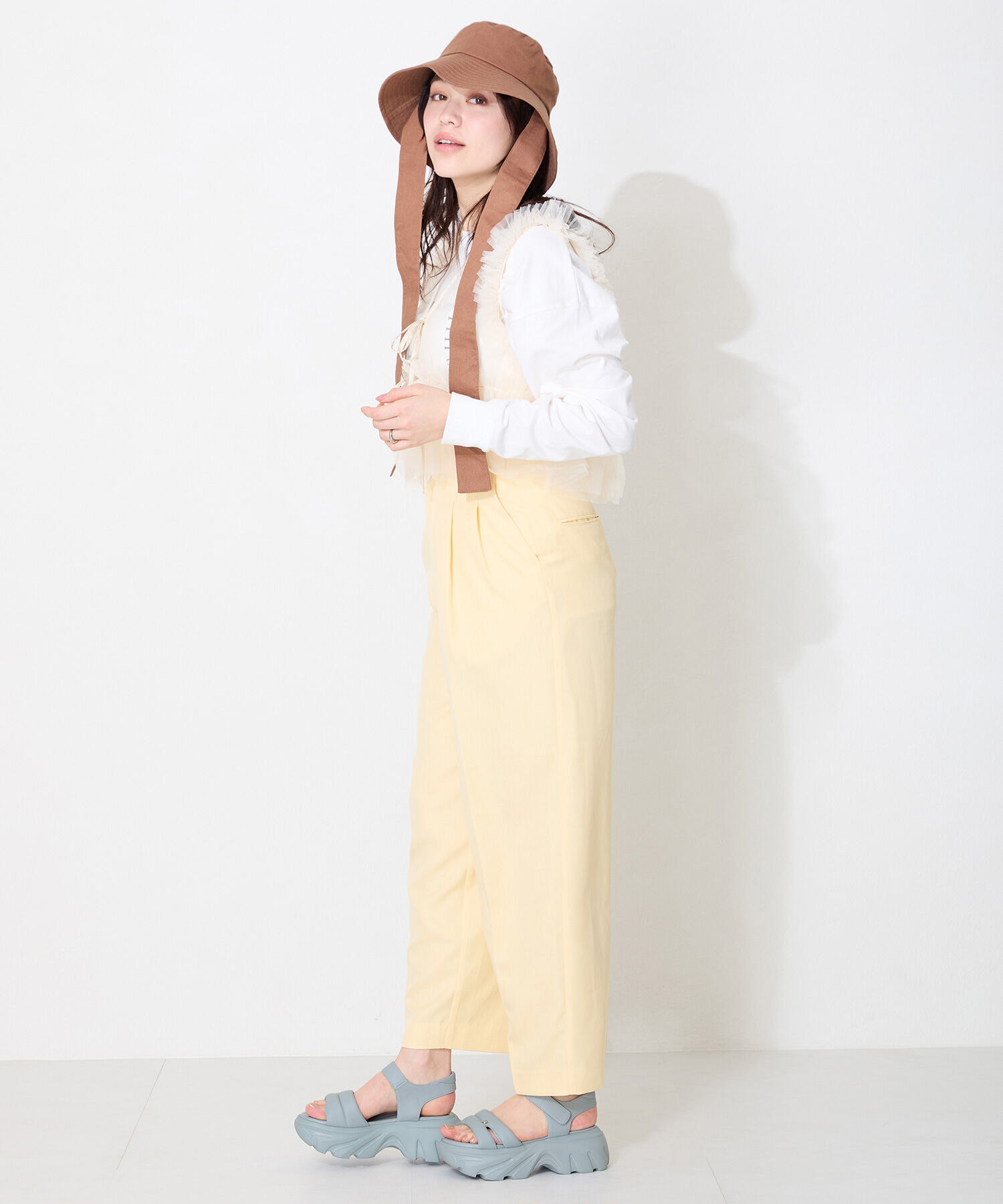 ORiental TRaffic「●2025春夏新作●カットデザインパデット厚底サンダル/51206 サンダル 厚底 トレンド 人気 軽い」|サンダル|