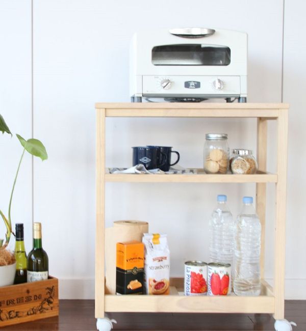 B-COMPANY「隙間収納　SOUPスリムワゴン3段」|食器・キッチングッズ|