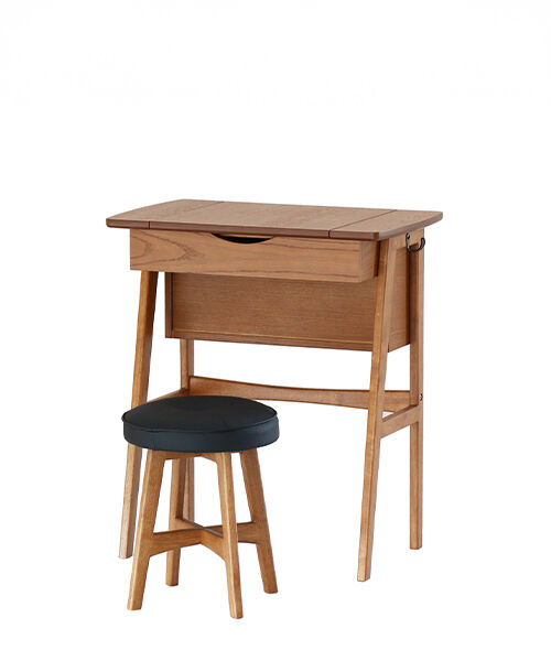  「コンパクトドレッサー toledoドレッサー＆スツールセット」|ミラー|