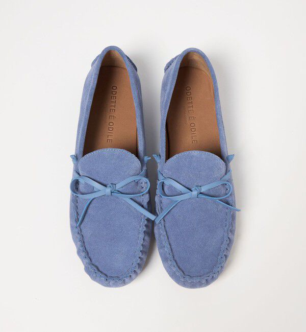 ODETTE E ODILE「ハンドソーンモカ フラット15&uarr;」|モカシン|LT.BLUE
