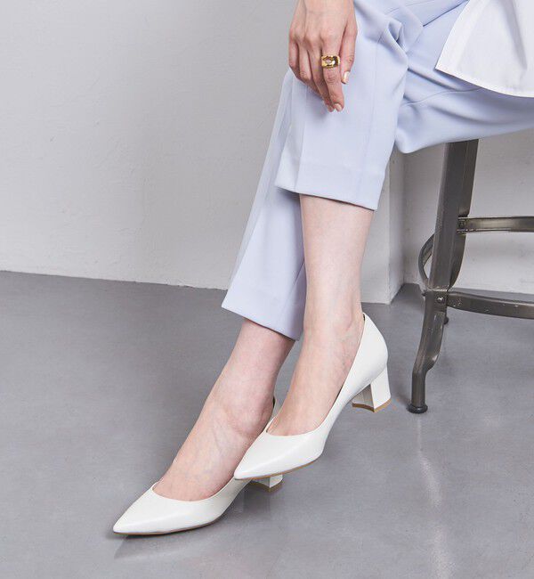 UNITED ARROWS「ポインテッドトゥ チャンキーパンプス」|パンプス|