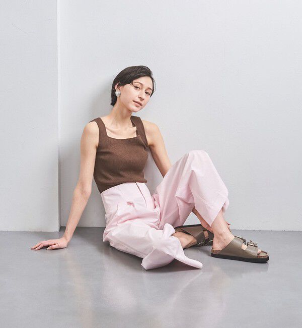 UNITED ARROWS「リブ スクエアネック ニットキャミソール」|ニット・セーター|