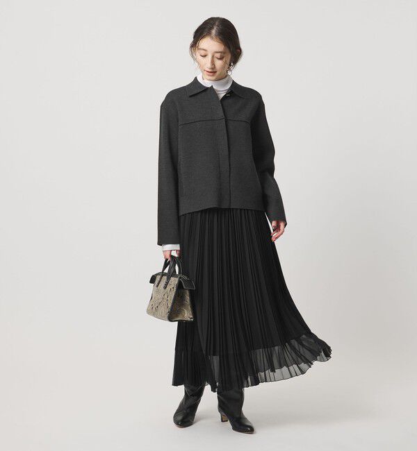 UNITED ARROWS「シアー コンビ プリーツ スカート」|スカート|