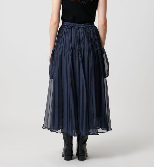 UNITED ARROWS「シャンブレー オーガンザ ポケット スカート」|スカート|