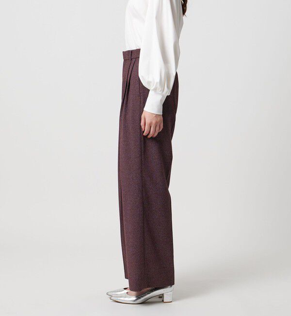 UNITED ARROWS「2タック メランジ ワイド パンツ ‐ウォッシャブル‐」|スラックス|