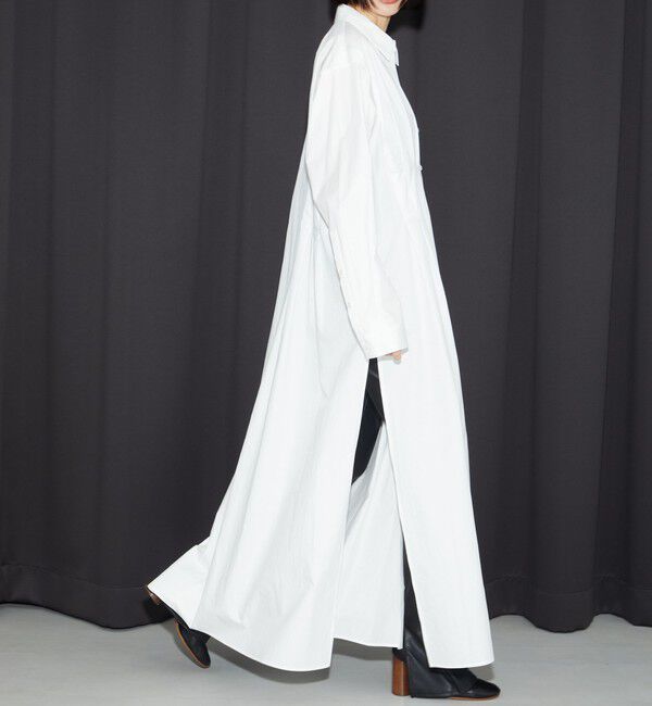 AEWEN MATOPH「＜AEWEN MATOPH＞ウエストダーツ シャツマキシワンピース ‐ ウォッシャブル ‐」|ワンピース|OFF WHITE