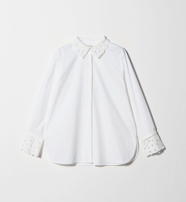 UNITED ARROWS「エンブロイダリー カラー シャツ ‐ウォッシャブル‐」|シャツ・ブラウス|