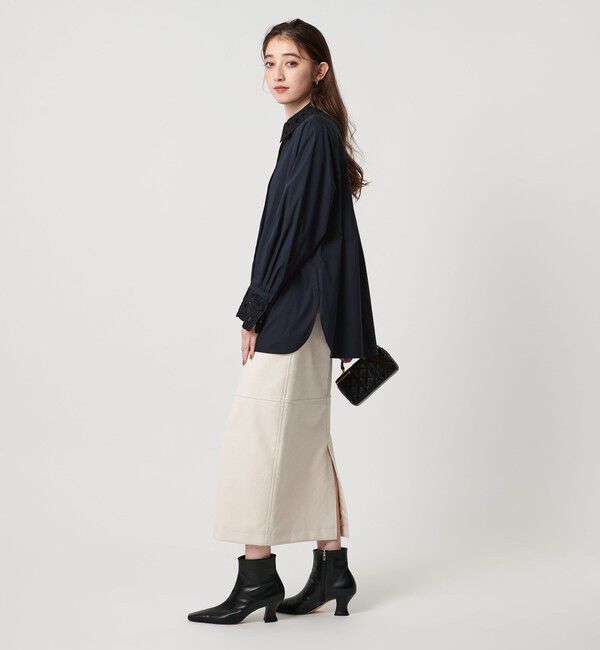 UNITED ARROWS「エンブロイダリー カラー シャツ ‐ウォッシャブル‐」|シャツ・ブラウス|